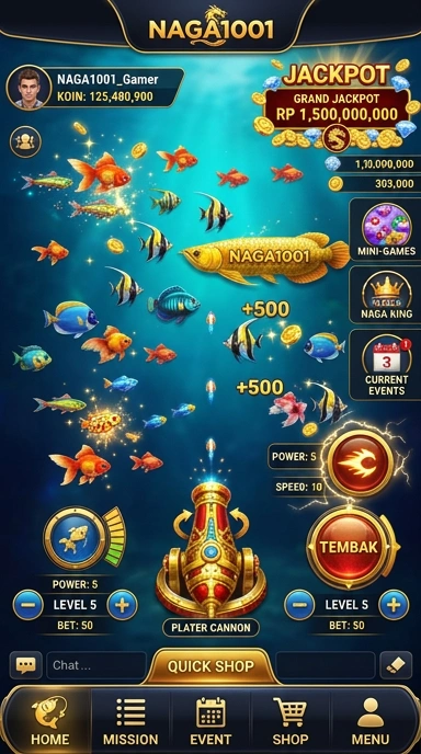 Galeri pratinjau visual naga1001 build APK resmi terbaru